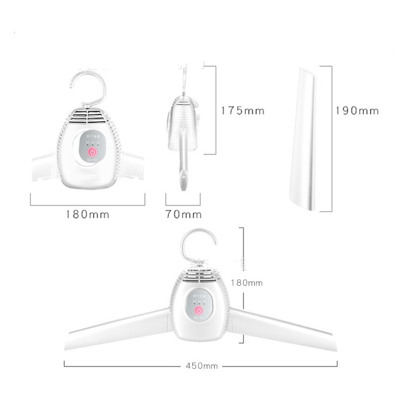 Portatile Pieghevole mini Stendino Vestire Indumento Asciugatrice Elettrica cremagliera di Lavanderia Riscaldatore Gancio Vestiti di Controllo Scarpe Cappotto Rastrelliere