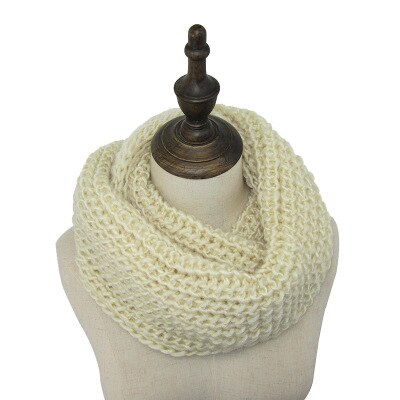 Bufanda negra de cuello redondo para hombre, bufanda tejida para Invierno para mujer, bufandas de invierno para hombre, bufandas infinitas rojas para hombre: beige