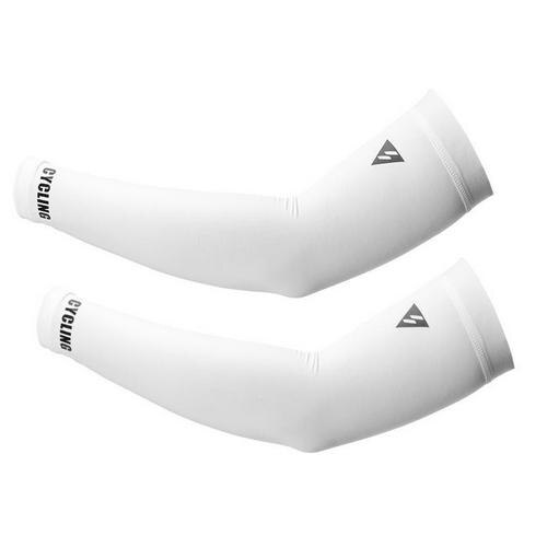 Outdoor Running Cycling Sleeves Arm Warmer Arm Cover Cuff Sunscreen Ice Silk Arm Sleeves MTB Bicycle Sleeves Sport Safety Gear: white / S