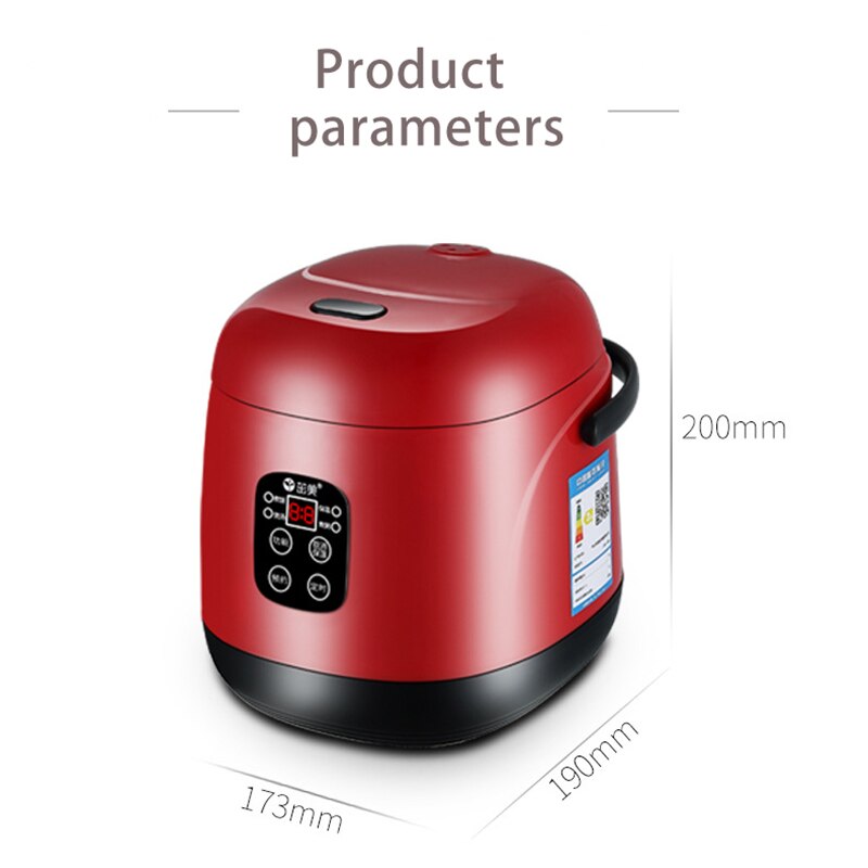 Mini Electric Rice Cooker Intelligent Automatic Household Kitchen Cooker 1-2 People Household Small Smart Electric Rice Cookers