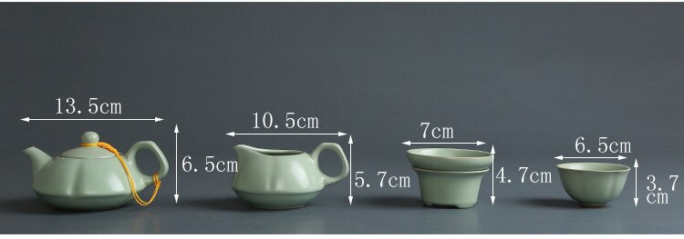 Keramische Kung Fu Thee Set Theewaar Theepot Kopje Thee Thee Zetgroep Gaiwan Aardewerk Thee Pot En Cup Set Chinese Thee set Thee Cup Set Van 6