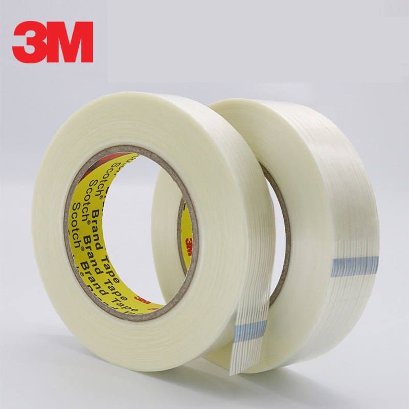 5-100mm*55M Strong glass fiber tape transparent striped single side adhesive tape