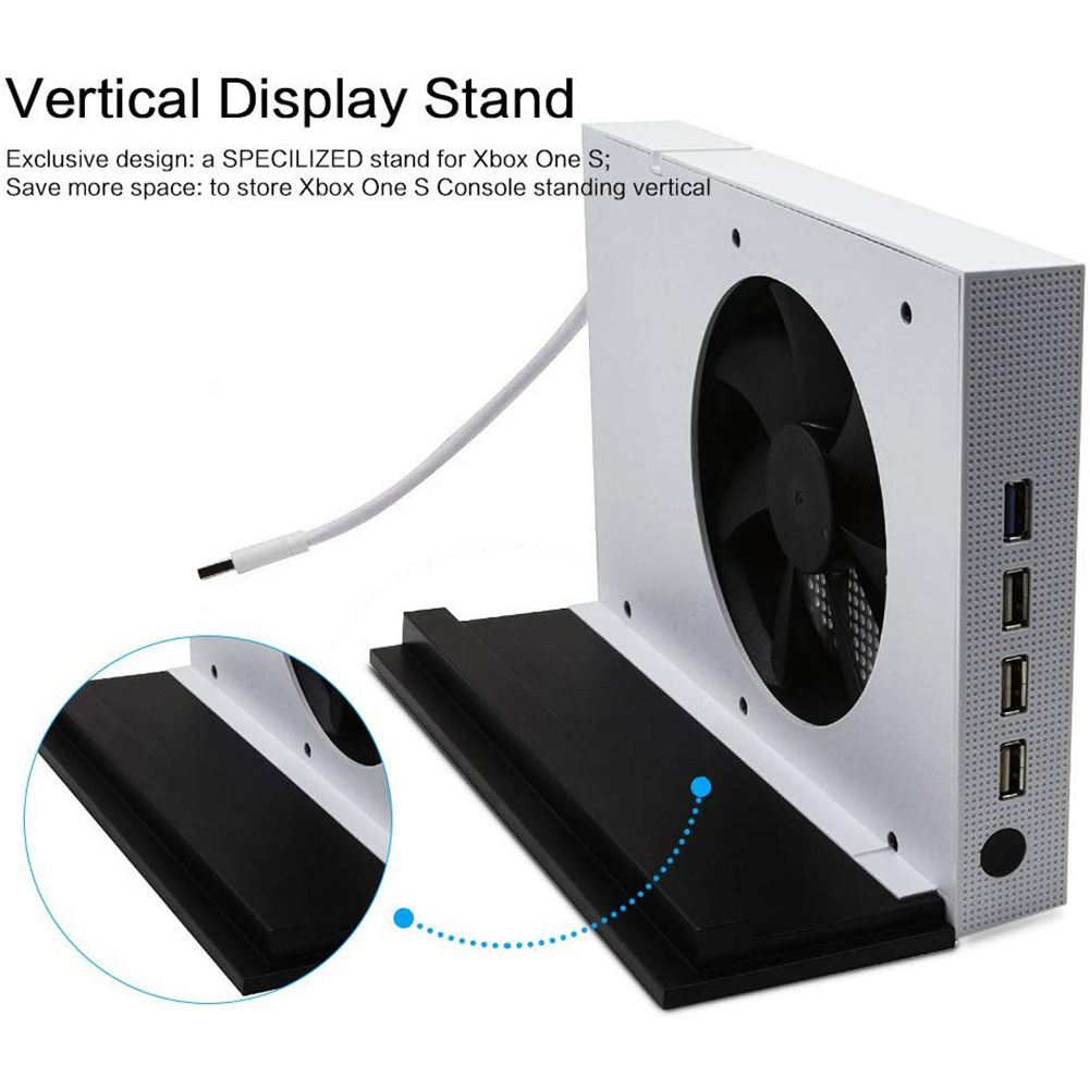 Jys Verticale Stand Koelventilator En 4 Poorten Usb Hub Voor Xbox One S