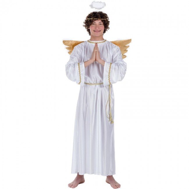 Angel Kostuum Kerst Met Vleugels Voor Volwassen M/L