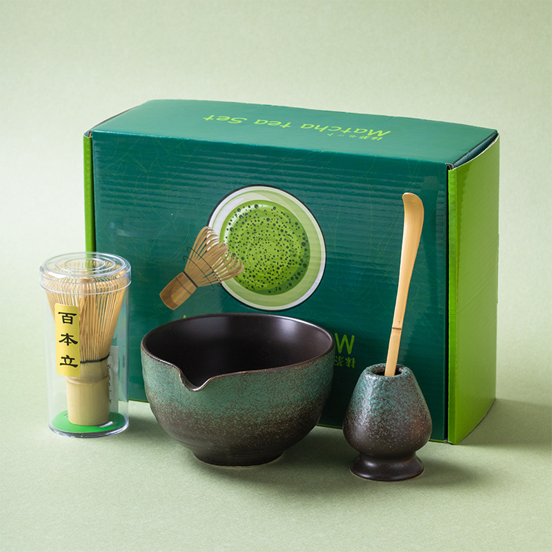 Ensemble de fabrication de Matcha japonais, brosse Matcha en bambou, bol Matcha exquis, boîte avec fouet, outils à thé somptueux, grands , 1 à 7 pièces