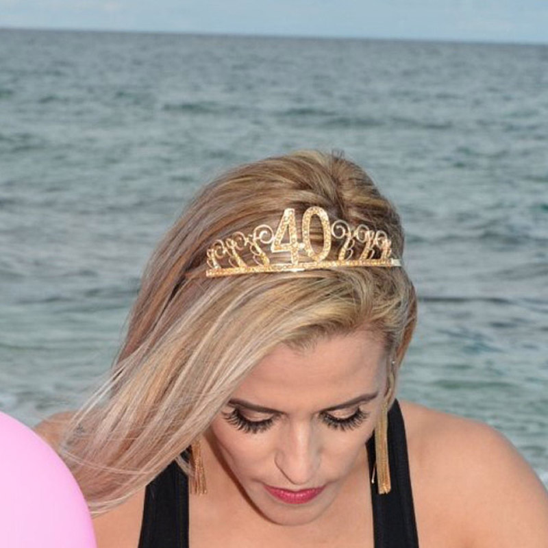30th 40th 50th Milestone Birthday Party Crown Party Hat Adult Birthday Party Decor 30 40 50 Years Anniversary Party Favor Supply