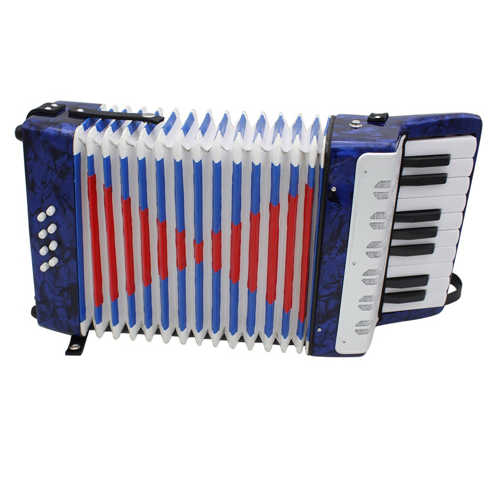Mini 17-Key Accordion Durable 8 Bass Accordion Educational Musical Instrument Toy for Amateur Beginner Best