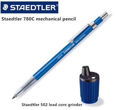 Staedtler 780c Mars 2.0mm Technico Automatic Mechanical Pencil / 502 Lead Sharpener Rotary Action Pointer Tub Set