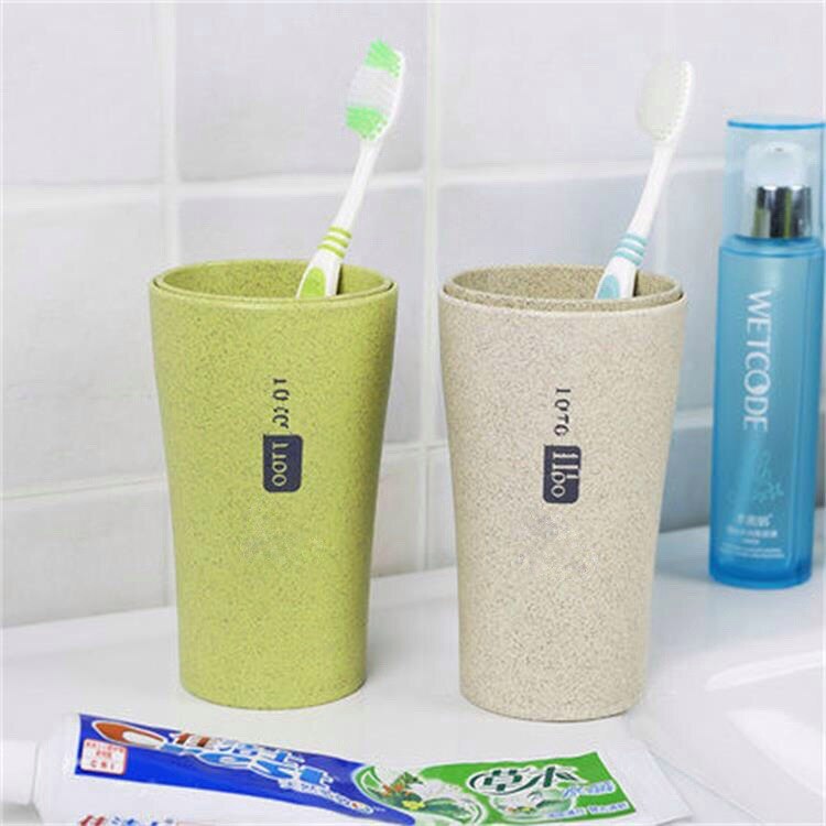 Pajita DE TRIGO ecológica, estilo japonés, vasos para cepillos de dientes, soporte para cepillo de dientes, taza de lavado, herramienta de baño de viaje dental, 1 Uds.