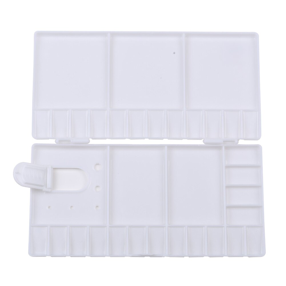 33 Grid Foldable Artist White Tray Painting Box Empty Art Supplies Plastic Watercolor Tool Storage Paint Palette