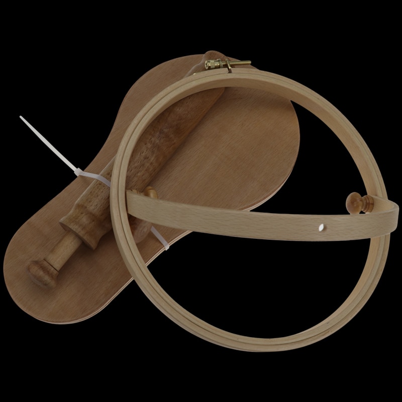 360 Degree Rotation Stand Embroidery Hoop Wood Cross Stitch Rack Adjustable Desktop Frames Cross Stitch Embroidery Frame