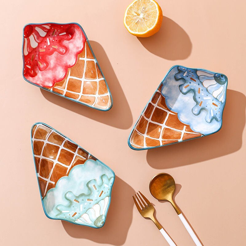 Netto sława ins śliczny talerzyk deserowy kreatywny ceramiczny talerz zachodni gospodarstwo domowe mały świeży talerz śniadaniowy talerzyk deserowy