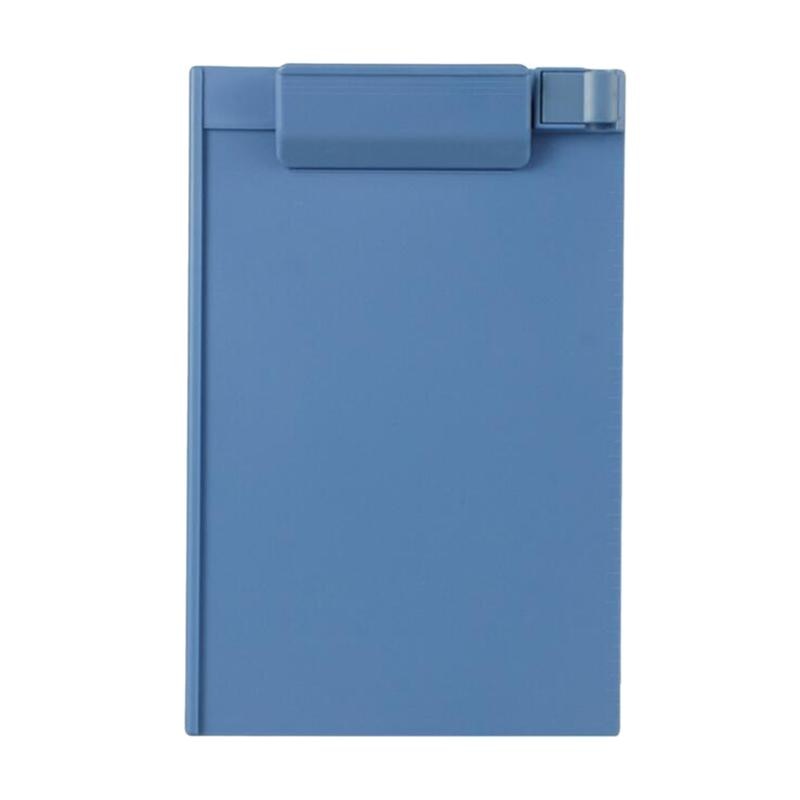 Plastic A5 Clipboard File Folder Profile Clip Hardboard Paper Holder Writing Folders for School Office Supplies (Sky-blue)