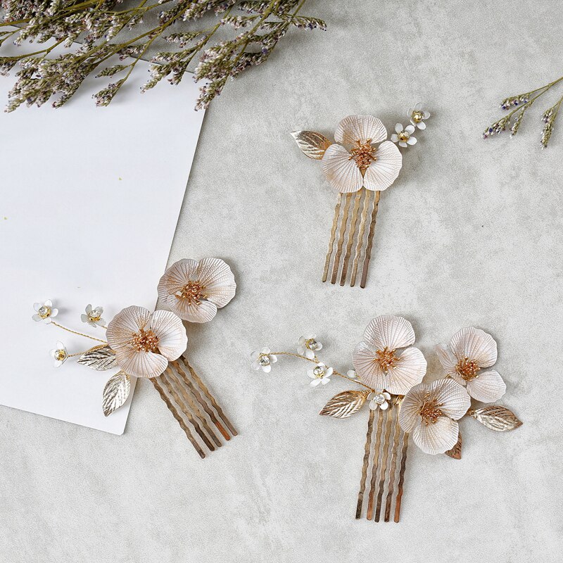 Acessórios de casamento flor hairpins rhiestones cristal headpieces para damas de honra mulheres noivas grampos de cabelo jóias nupcial