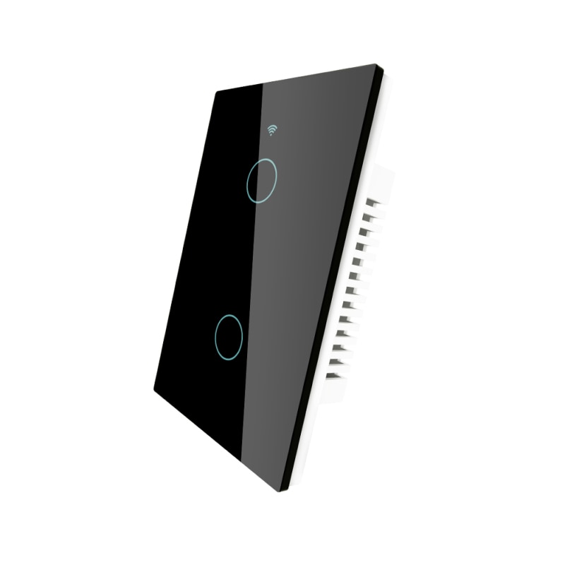 RF433 WiFi Smart Wall Touch Switch No Neutral Wire Needed Smart Single Wire Wall Switch Work With Alexa Google Home US Plug