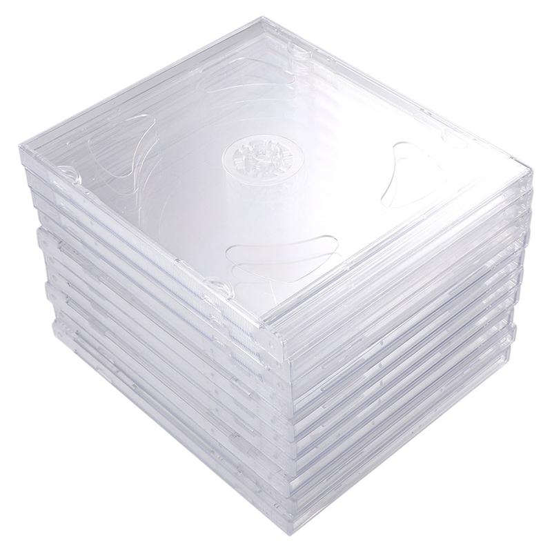 25PCS Clear CD Cases DIY DVD Packages Portable DVD Storage Boxes for Home Cinema Studio (Transparent)
