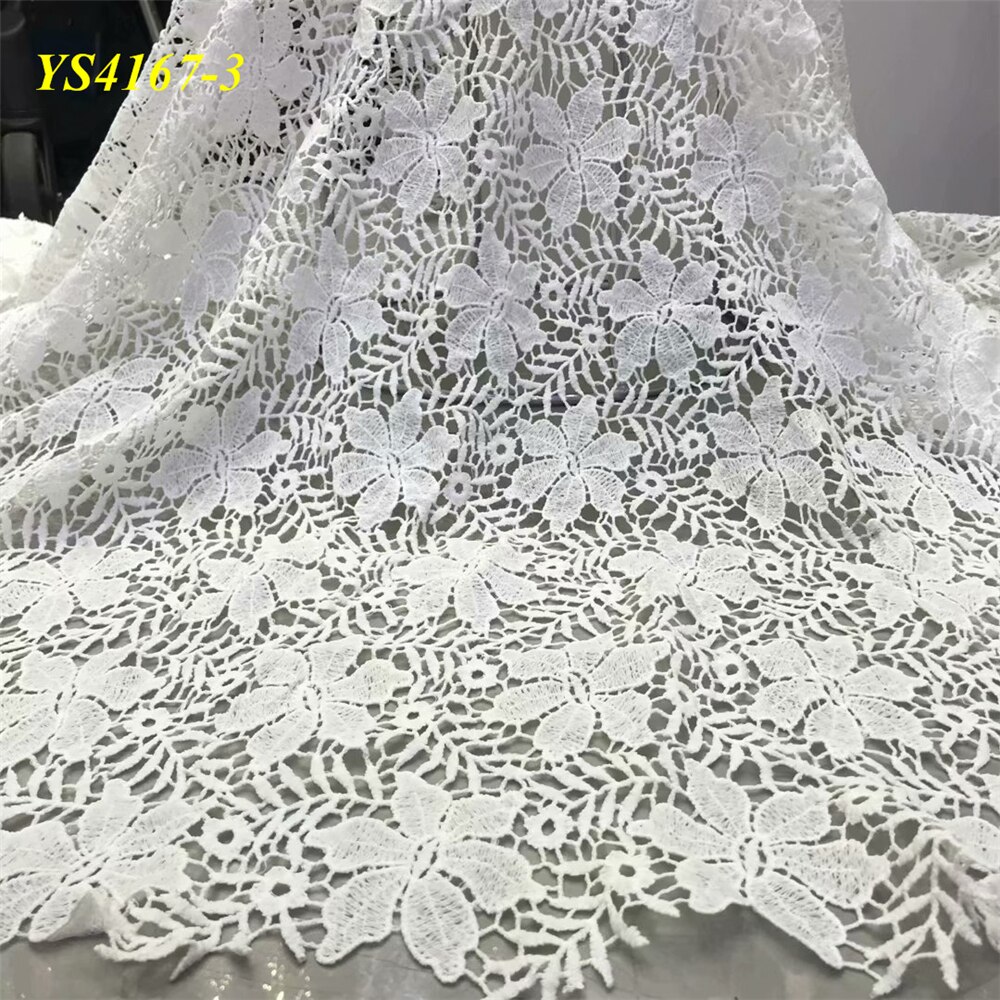 Style de africain si belle couleur jaune guipure robe de soirée dentelle 5 yards utilisation pour robe de mariée