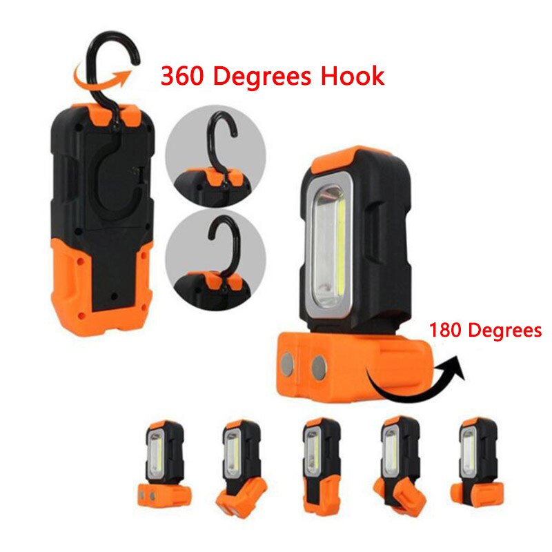 Outdoor Haak Nachtlampje Fakkel Thuis Hand Werk Flash Licht Wandelen Hand Led Zaklamp Magnetische Voor Auto Reparatie Camping