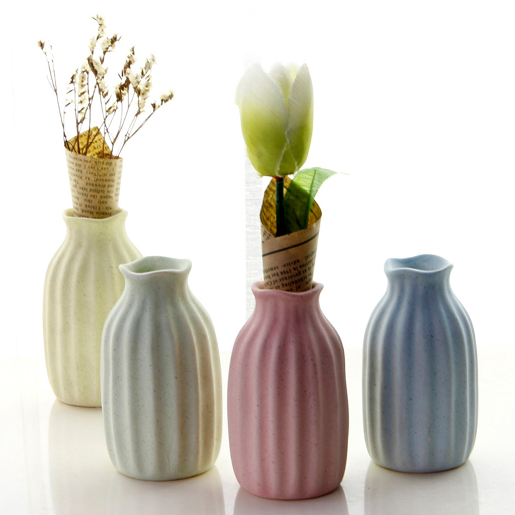 Macaron Ceramic Color Matte Mini Small Vase Home Jewelry Ornaments Tabletop Centerpiece Vase Flower Arragement Flower Vase