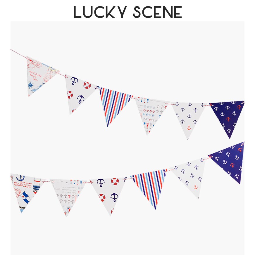 Paper Banner Flags Bunting Birthday Event Festival Party Celebration, Decorations S00451: Sailor