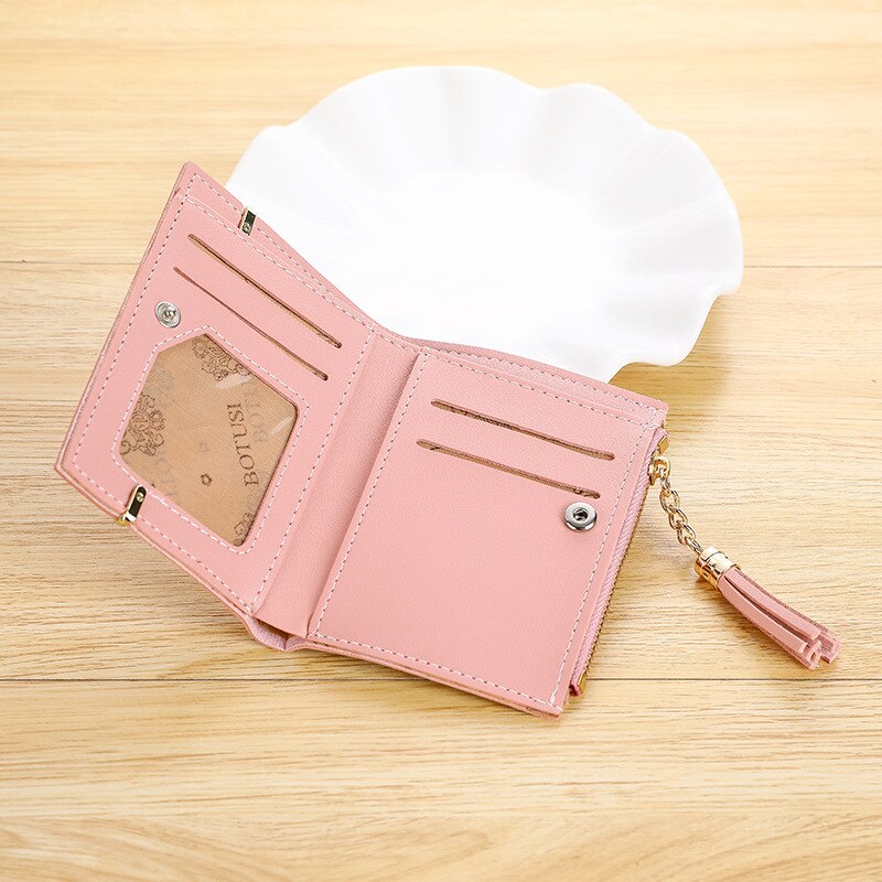 Nowy kobiety skórzana wzór portmonetka Passcard kieszeni portfel kieszenie uwaga przedziału Passcard posiadacz karty kopertówka