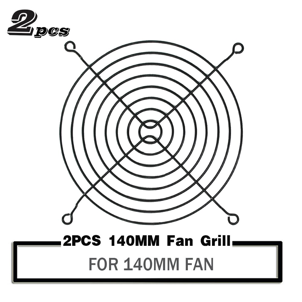 2 STUKS 60mm 80mm 90mm 92mm 120mm 140mm Fan Grills Metal Mesh Finger Guard Beschermende Netto Fan Grill Computer Case Fan Grill: GRIJS