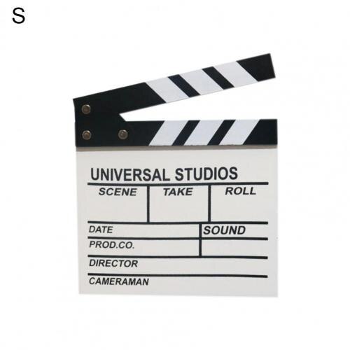60% Film Clapboard Lightweight Portable Stable Film Director Clapboard Action Movie Clapper Board for Studio Live: white / S