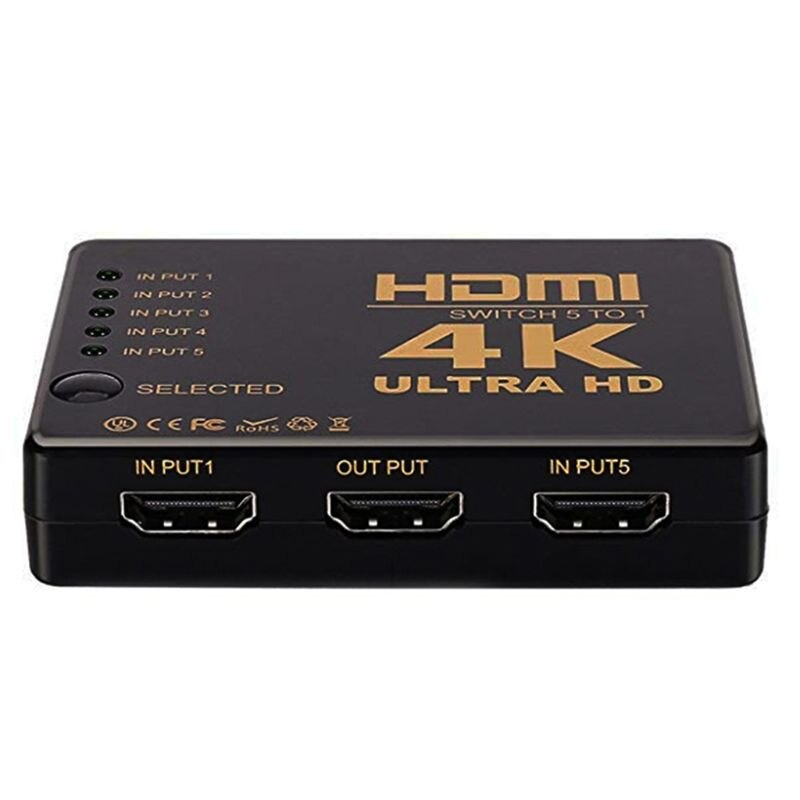 Mini Hdmi Switcher 4K HD1080P 3 5 Port Hdmi Switch Selector Splitter Met Hub Ir Afstandsbediening Voor Hdtv dvd Tv Box Z2