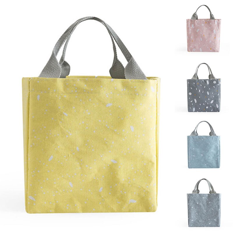 Draagbare Geïsoleerde Thermische Voedsel Picknick Lunch Tas Doos Print Tassen Pouch Voor Vrouwen Meisje Kids Kinderen Lunchbox