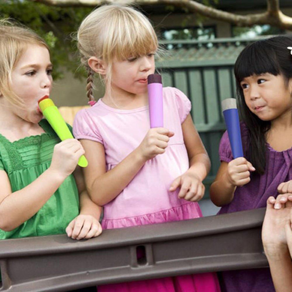 6x Silicone Push Up Frozen Stick Ice Cream Pop Yogurt Jelly Lolly Maker Mould