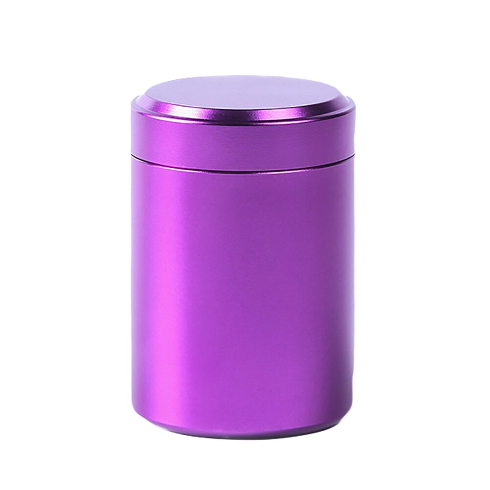 Bote de almacenamiento de aluminio de 70ml para hierbas, tarro para alijo, hermético, a prueba de olor, hierbas, especias, contenedores de té, jarras de contenedores, botellas: Púrpura
