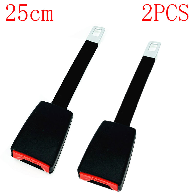 Universal seleforlænger stål bil sikkerhedssele spænde sele clip plug clip forlænger plug spænde sele bil: 25cm 2 stk