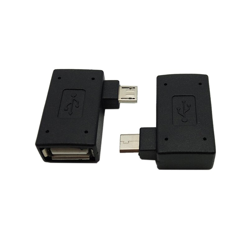 Micro Adapter Usb 2.0 Vrouw Naar Man Micro Otg Voeding Port 90 Graden Links 90 Haaks Usb otg Adapters