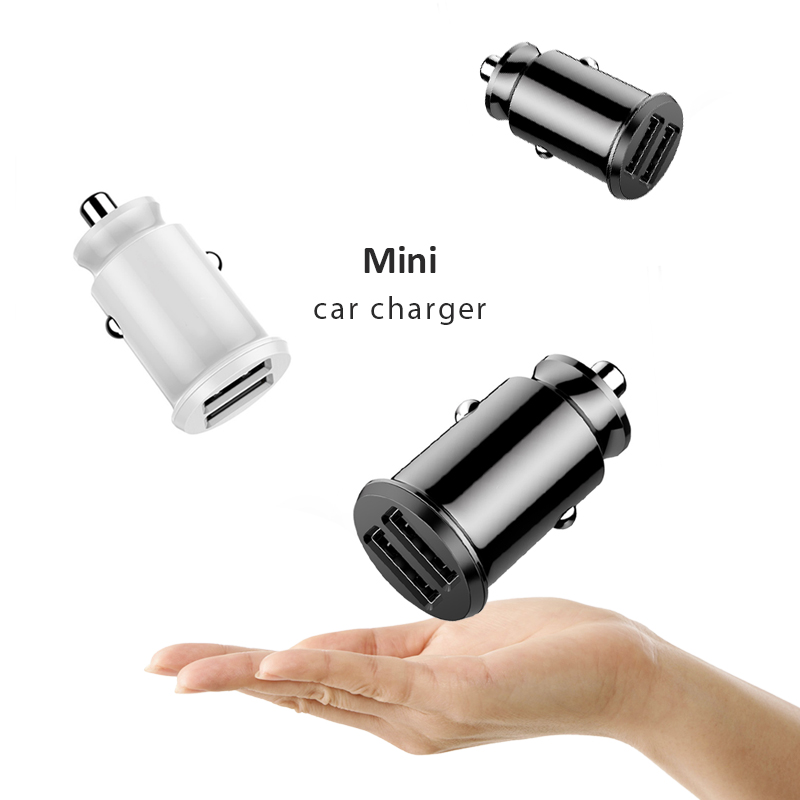 Dual USB Car Phone Charger Adapter in Car Accessories Mini USB Car Charger For Mobile Phone Tablet 3.1A Fast Charger Car-Charger