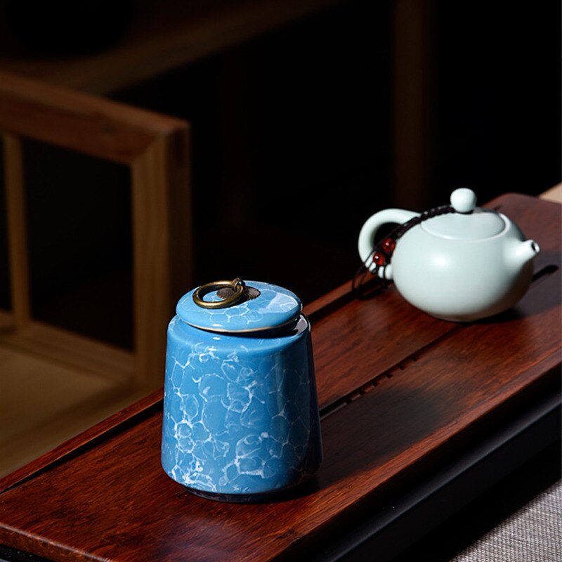 Høykvalitets keramiske tekrukker til hjemmeinnredning tørkede nøtter forseglet tank tekanne oppbevaringsbokser sukkerkaddy flerfarget keramikk honningkrukke