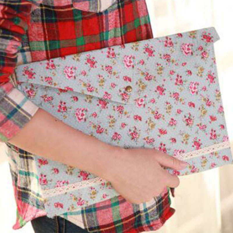 1pcs Printing Cotton 4 Colors Document Bags File Folders Simple Large Capacity Office School Filing Products