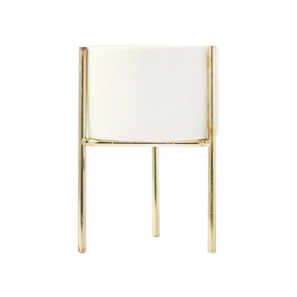 80% Nordic Ijzerwerk Huis Tuin Metalen Rek Beugel Keramische Bloempot Houder Vetplanten Planten Container Planter Stand