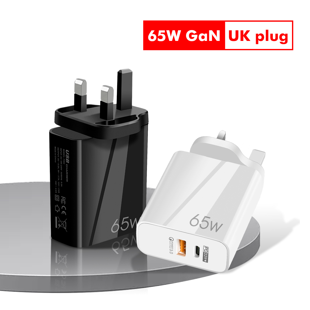 Pd 65W Gan Usb C Lader Type C 33W Pps QC3.0 Eu Uk Us Plug Quick Charger 3.0 4.0 Adapter Voor Samsung S20 S21 Iphone 13 12 11