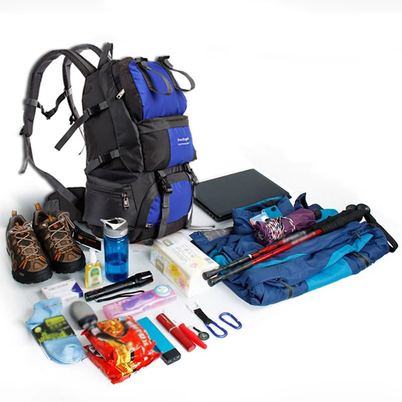50L Outdoor Hiking Backpack Waterproof Nylon Travel Mountain Trekking Camping Climbing Sport Bag WHShopping