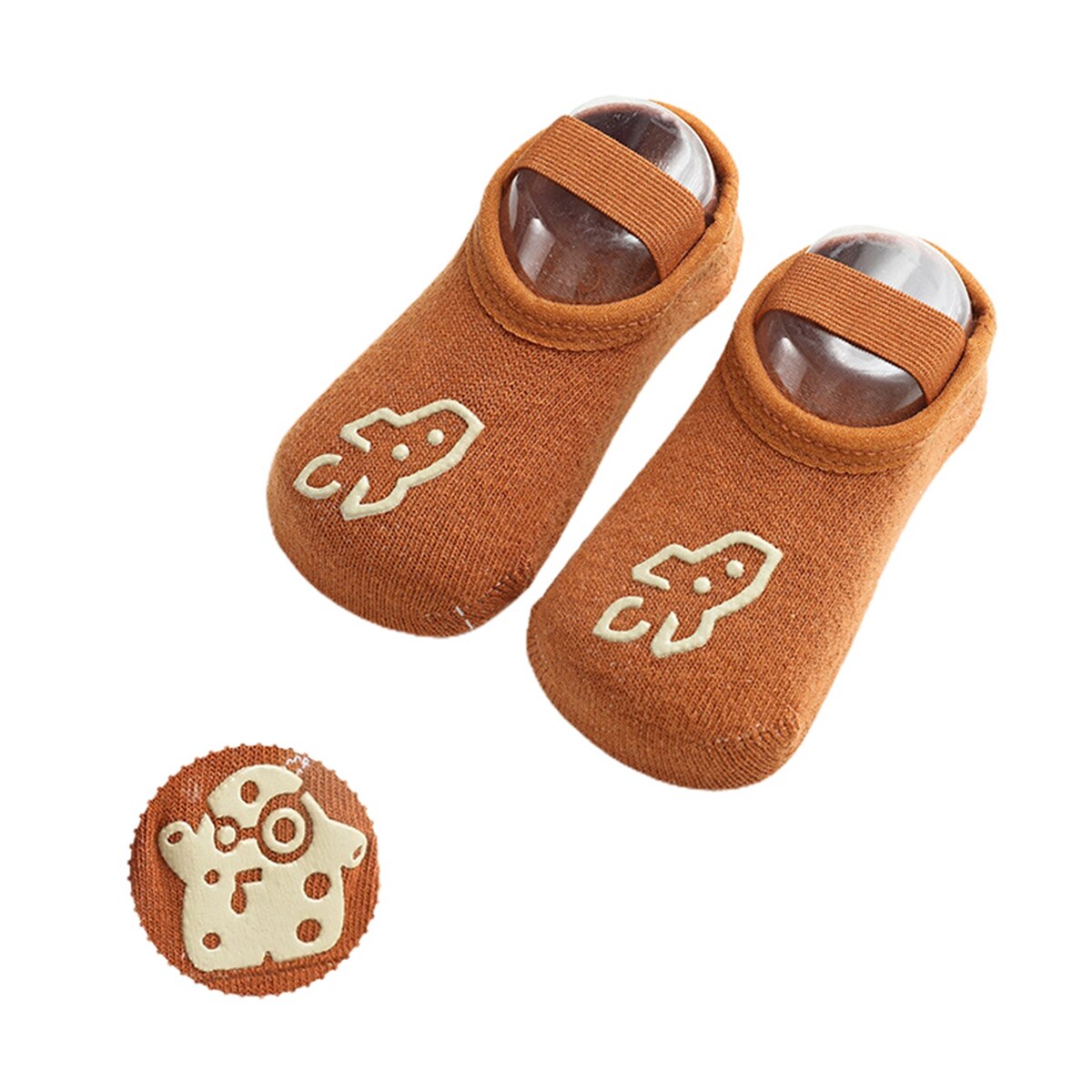 Søde nyfødte baby piger drenge kid sokker skridsikker tegneserie bandage sokker med lim prikker sokker til småbørn læring gå: B / 1 to 3 år