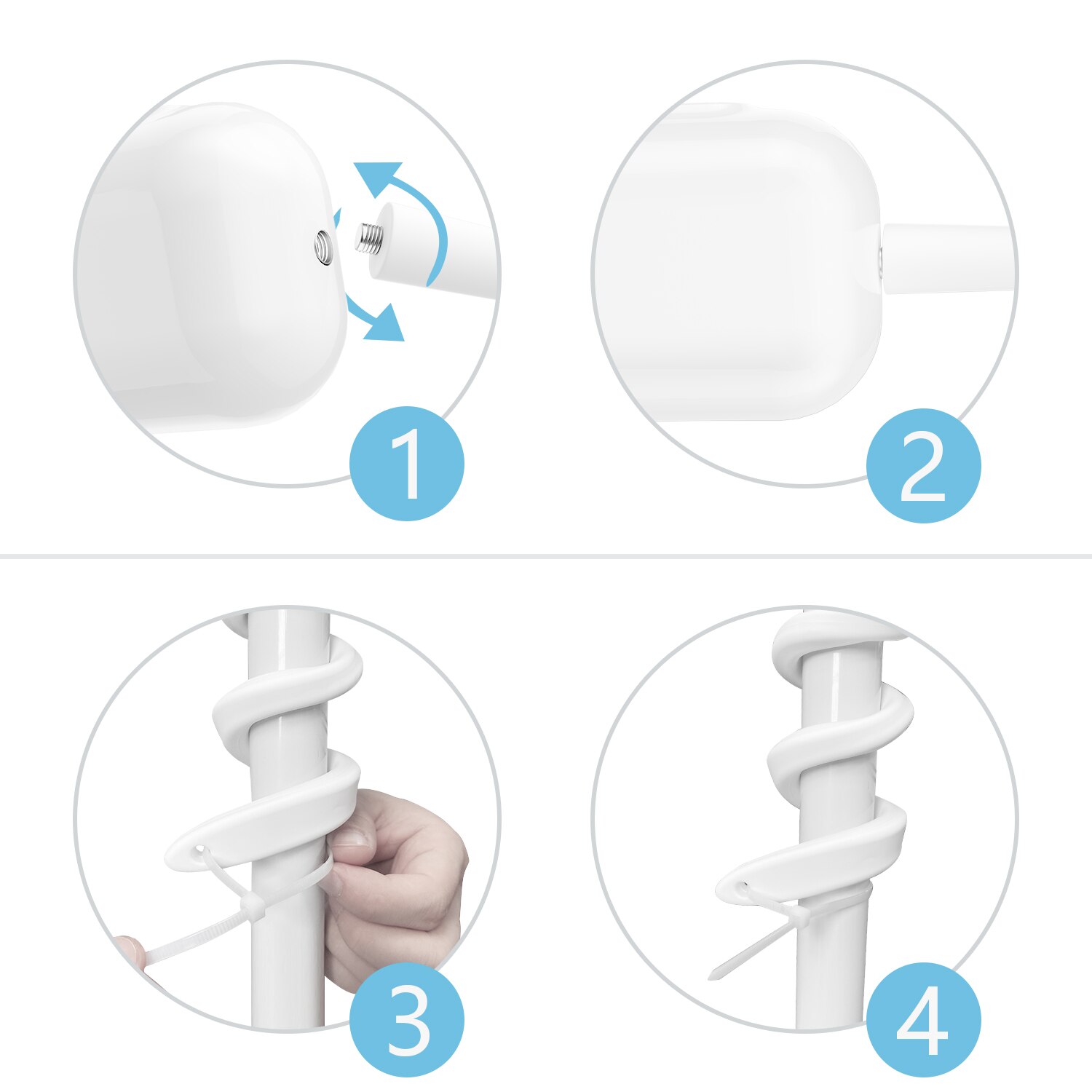 Twist Mount Compatible with ARLO PRO / PRO2 Ultra / PRO3 ARLO GO / ARLO Security Camera Flexible Adjustable Twist Wall Mount