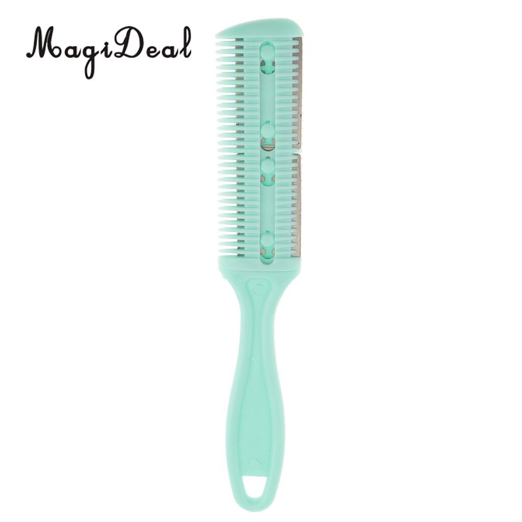 Hair Cutter Thinning Shaper Comb Razor Blades Trimmer Barber Remover Tool randomly Color stainless steel