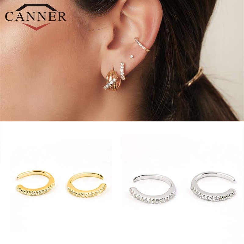 925 Sterling Silver ear bone Clip Earrings for Women ins super fairy pierced ear Clip on Earrings Gold Silver color Jewelry