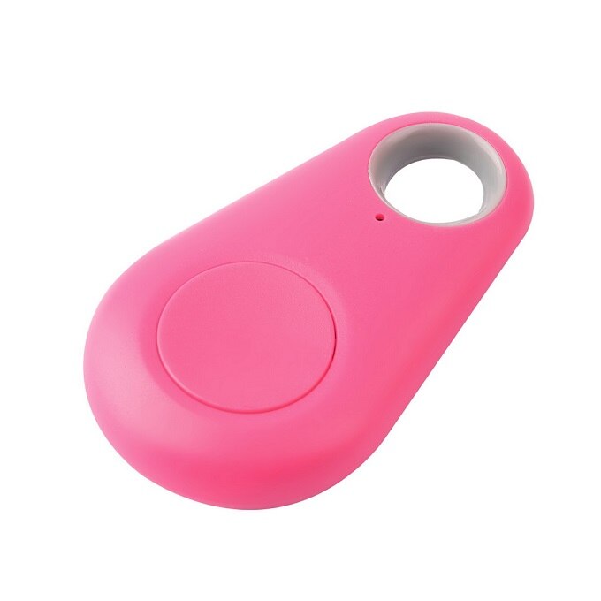 Mini anti-lost bluetooth 4.0 tracker gps locator tag alarm plånbok nyckel husdjur hundfickare fickstorlek smart tracker: Rosa