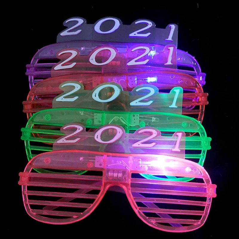 Adult Kids LED Light Up Glasses Frame Flashing Shutter Shades Eyeglasses Luminous Year Neon Party Supplies Prop