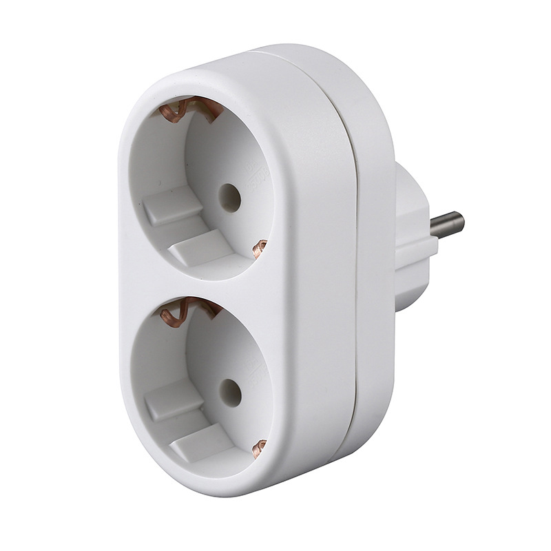 Białe europejskie 2-drożne 3-drożne przedłużenie ścienne UE gniazdo zasilania niemcy Korea rosja Schuko konwerter wtyczki gniazdo 16A 3500W typ E