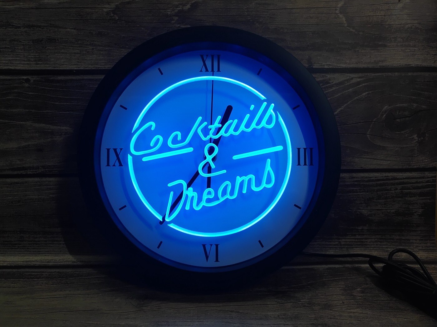 Horloge murale pour cocktail et Bar à bière, application de vin, rvb 5050 Led, enseignes lumineuses au néon, a0b079