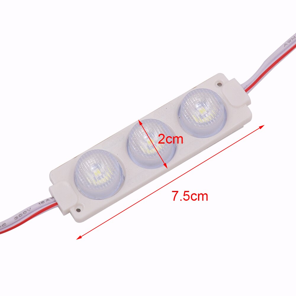 20 stk superbright smd 5630 3 ledet modulbelysning  dc12v ip65 vanntett rød blå grønn rosa gul hvit ledet moduler