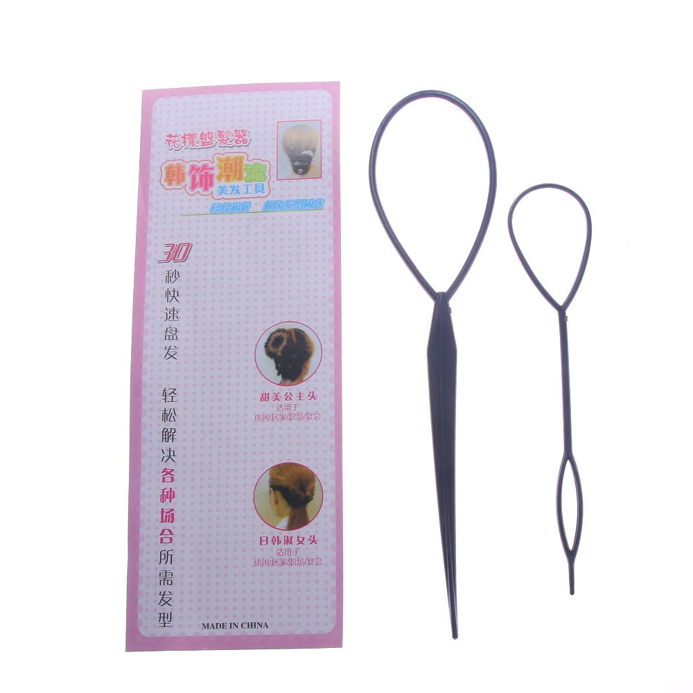 1 par hästsvans skapare plast ögla styling verktyg plast magiska toppsy svans hår fläta hästsvans styling maker clip tool 1 set