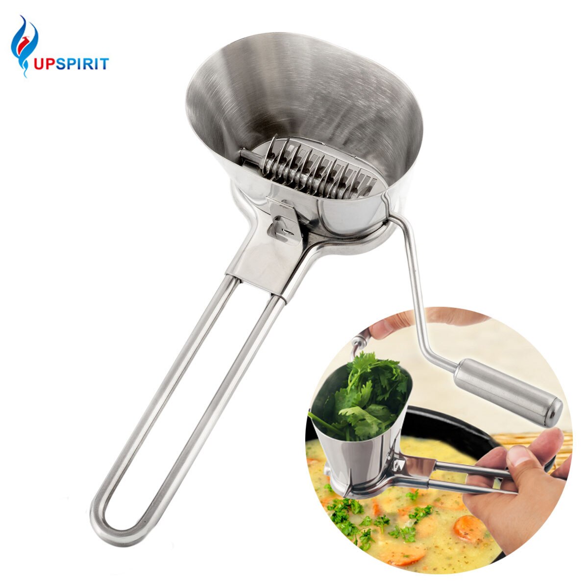 Stainless Steel Coriander Chopper Herb Mincer Grinder For Parsley Multifunctional Vegetable Grater Cooking Utensil Kitchen Tool